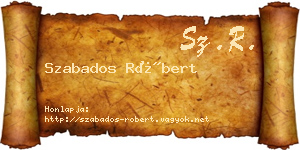 Szabados Róbert névjegykártya